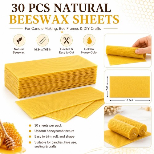 30pcs beeswax sheets - beeswax, honeycomb